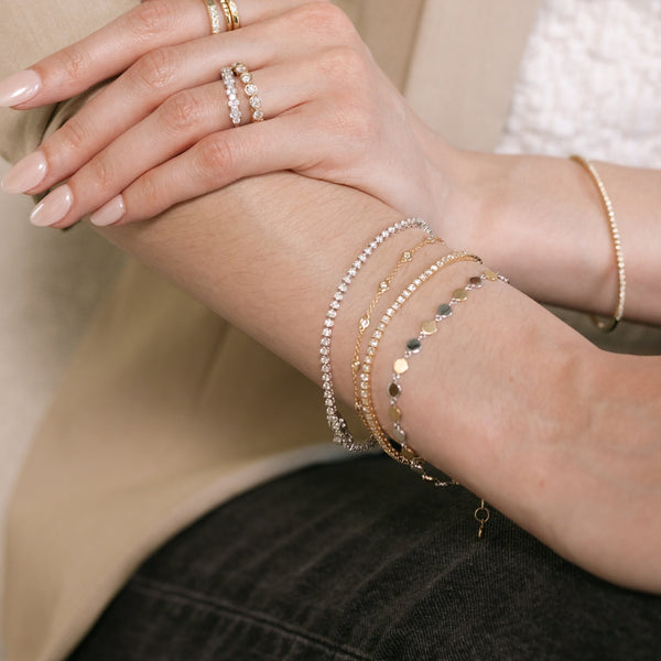 White Gold Three-Prong Tennis Bracelet 2ct