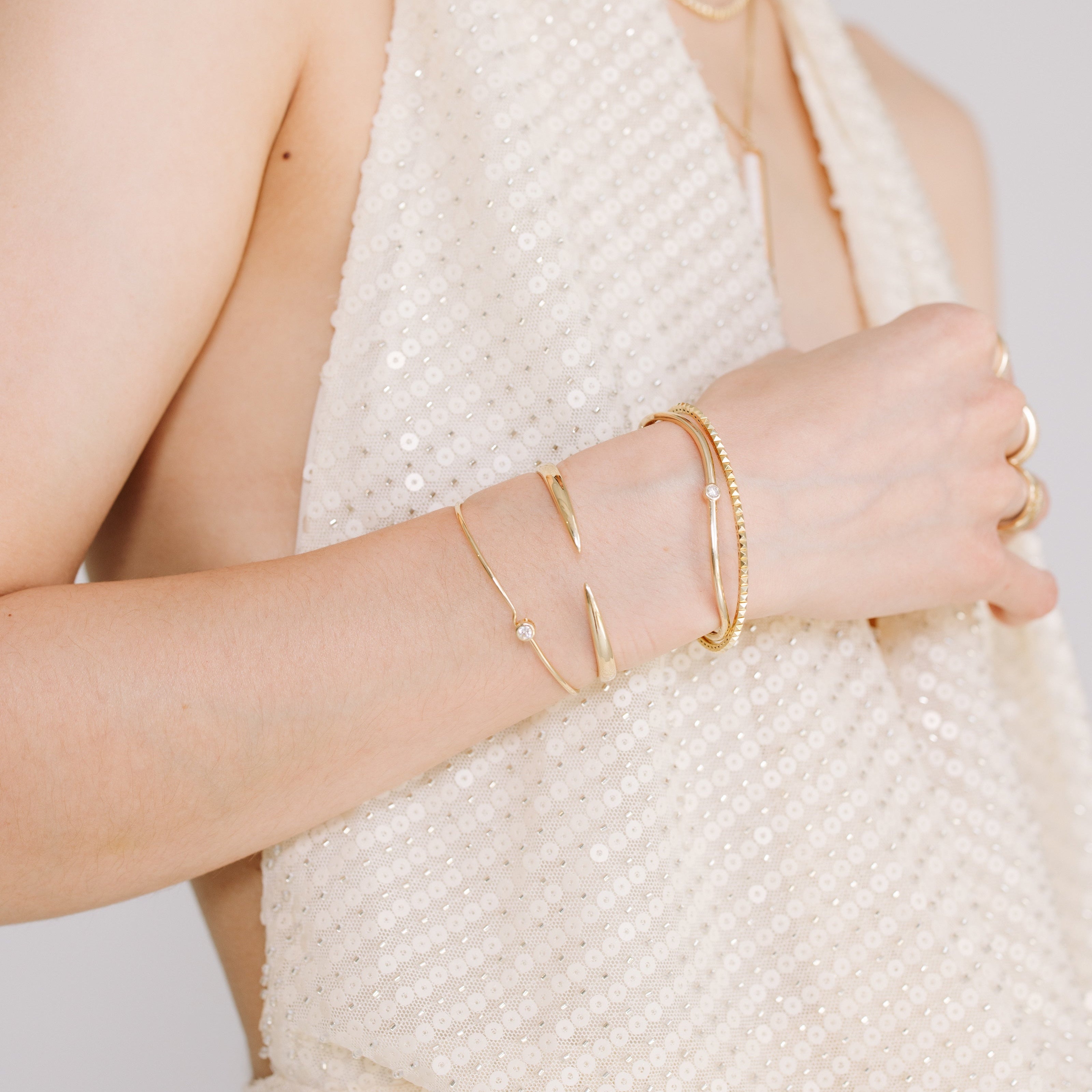 Spike Studded Flex Bangle