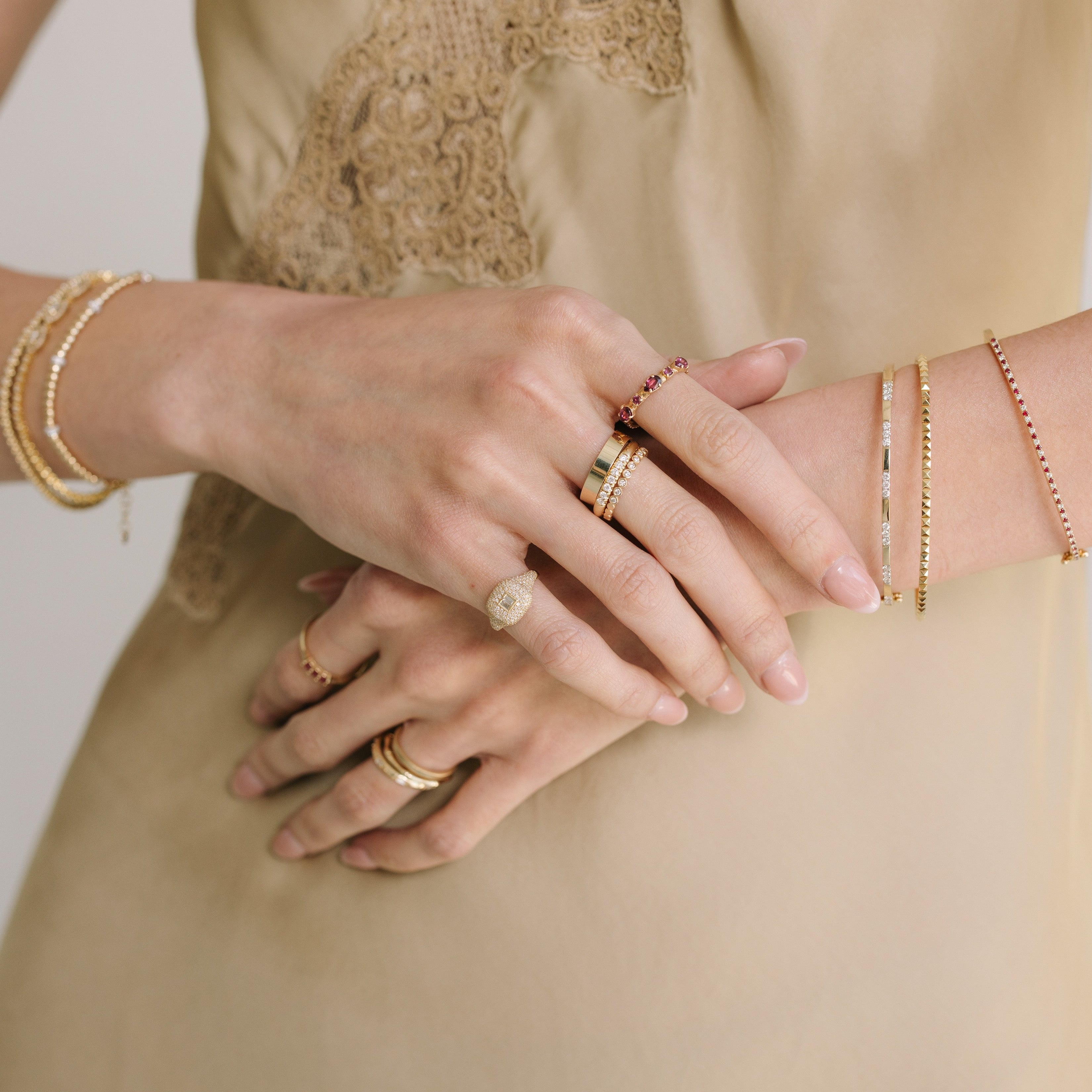 Pavé Diamond Signet Pinky Ring