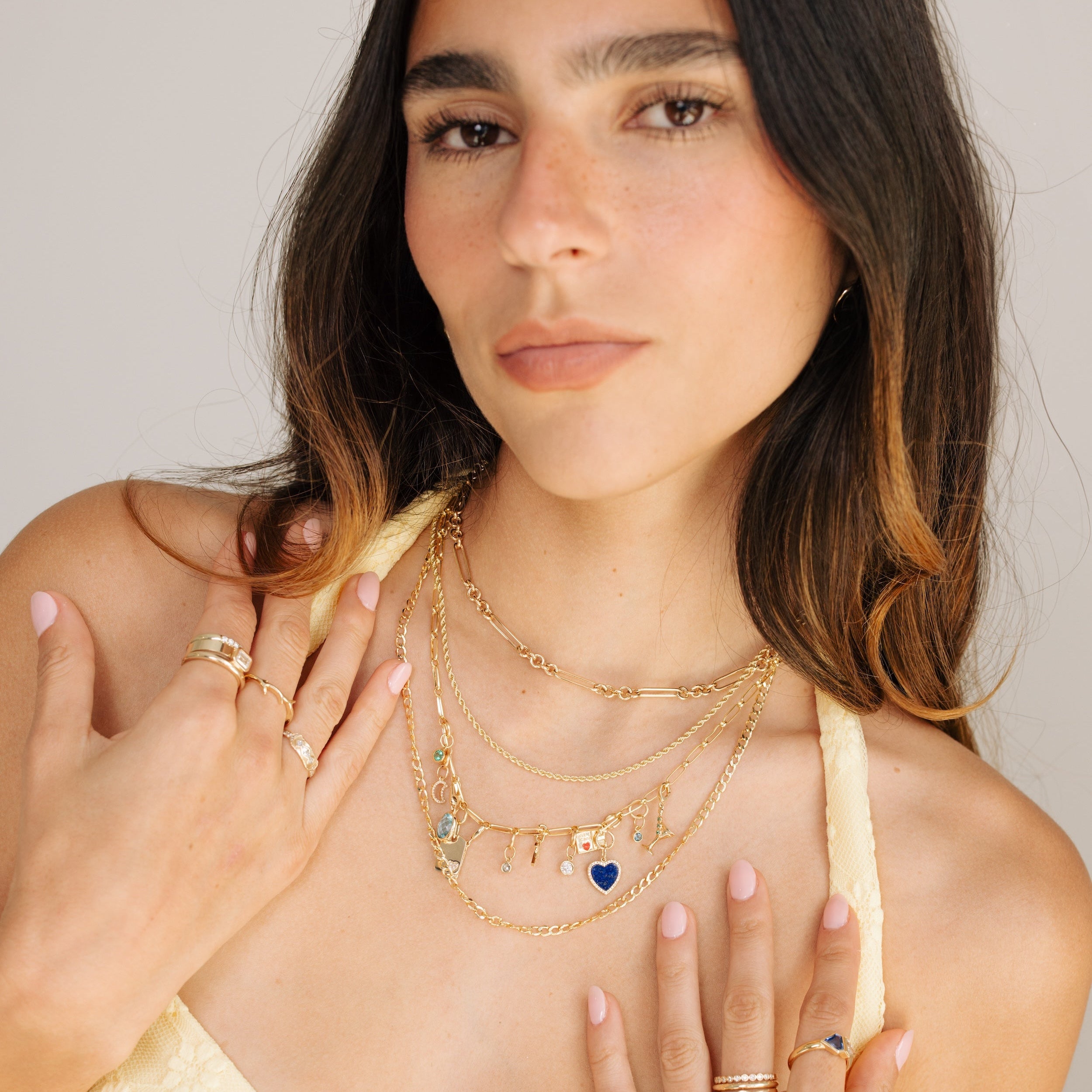 Large Mixed Paperclip & Rolo Chain Necklace