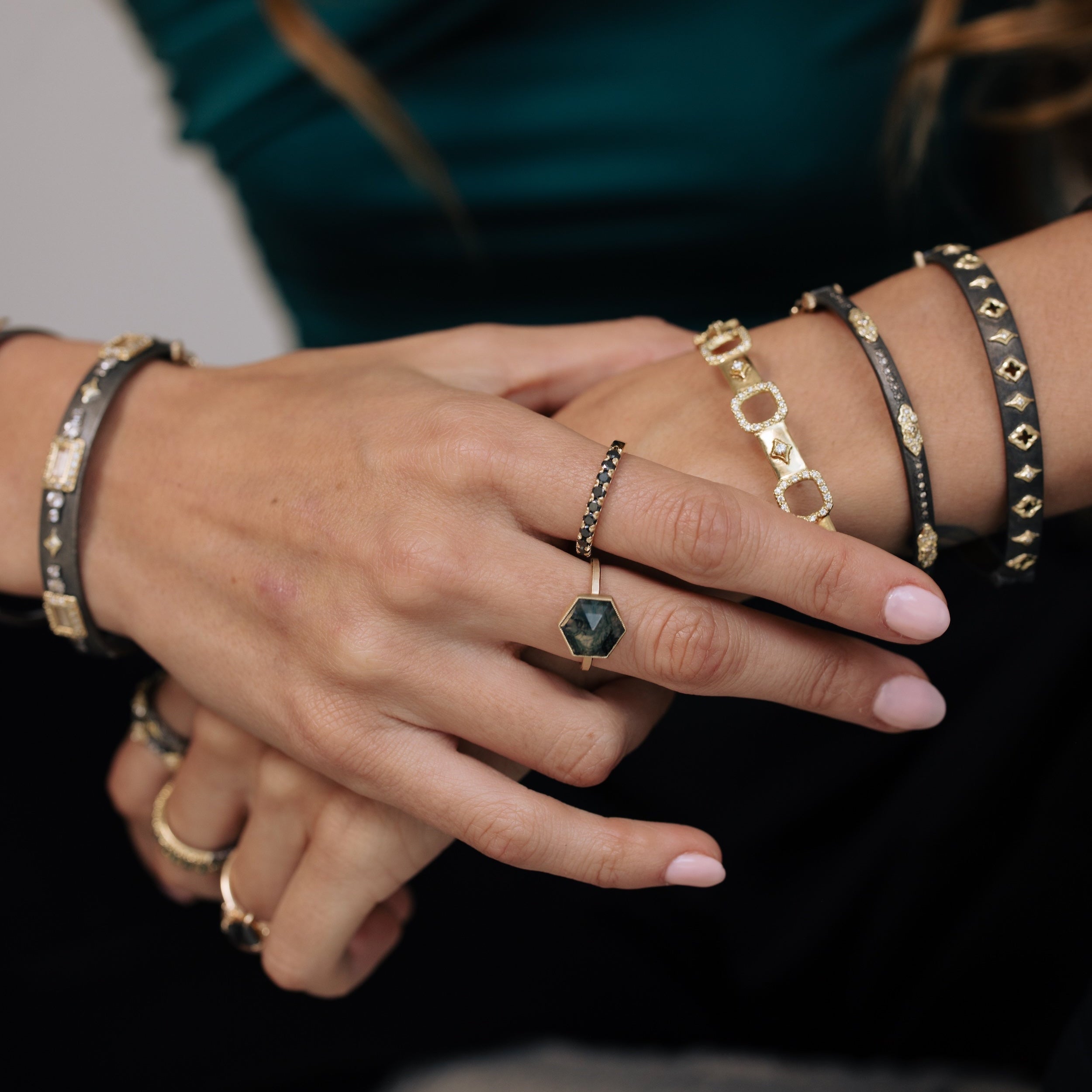 Black Diamond Half Eternity Band