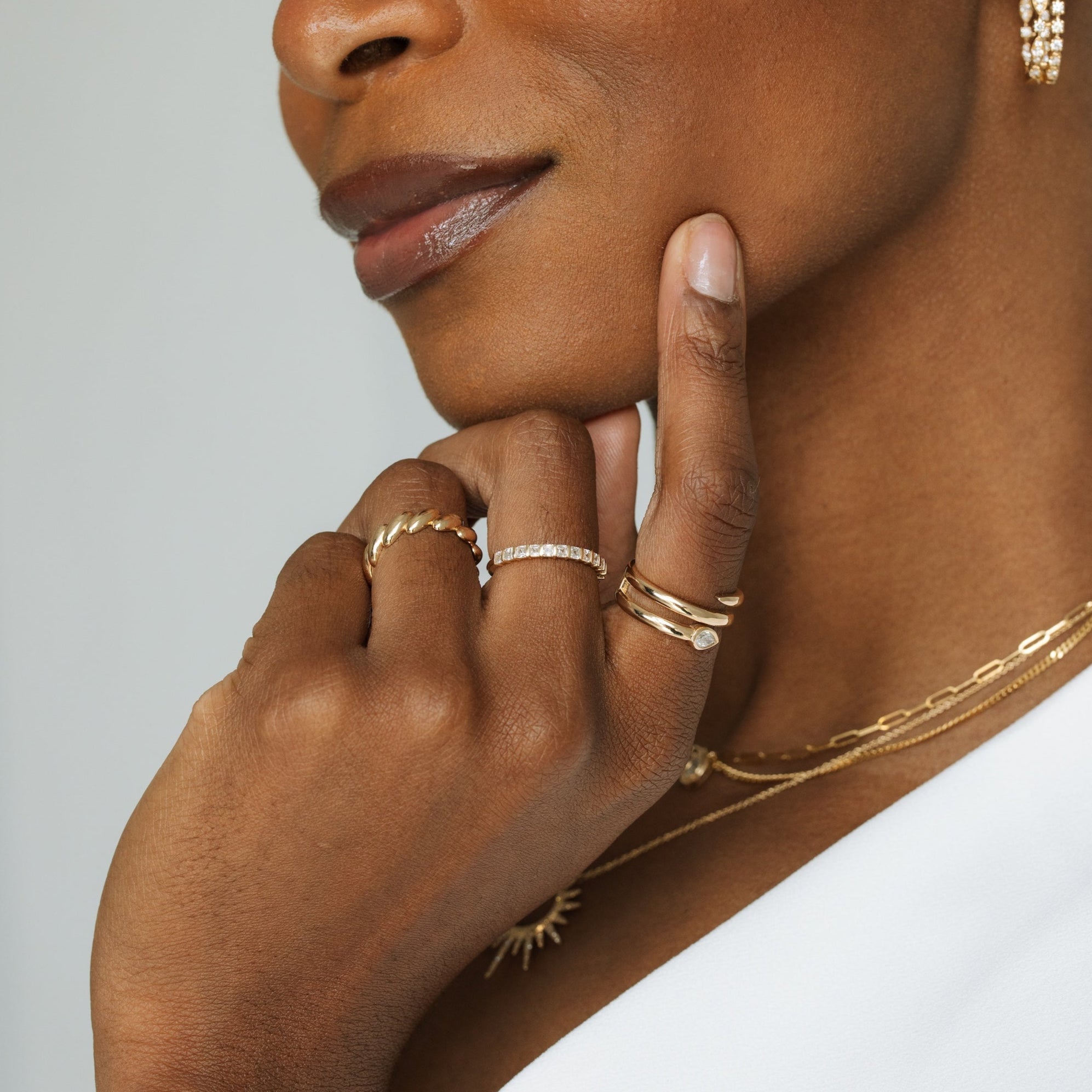 Half Eternity Asscher Lab Grown Diamond Band