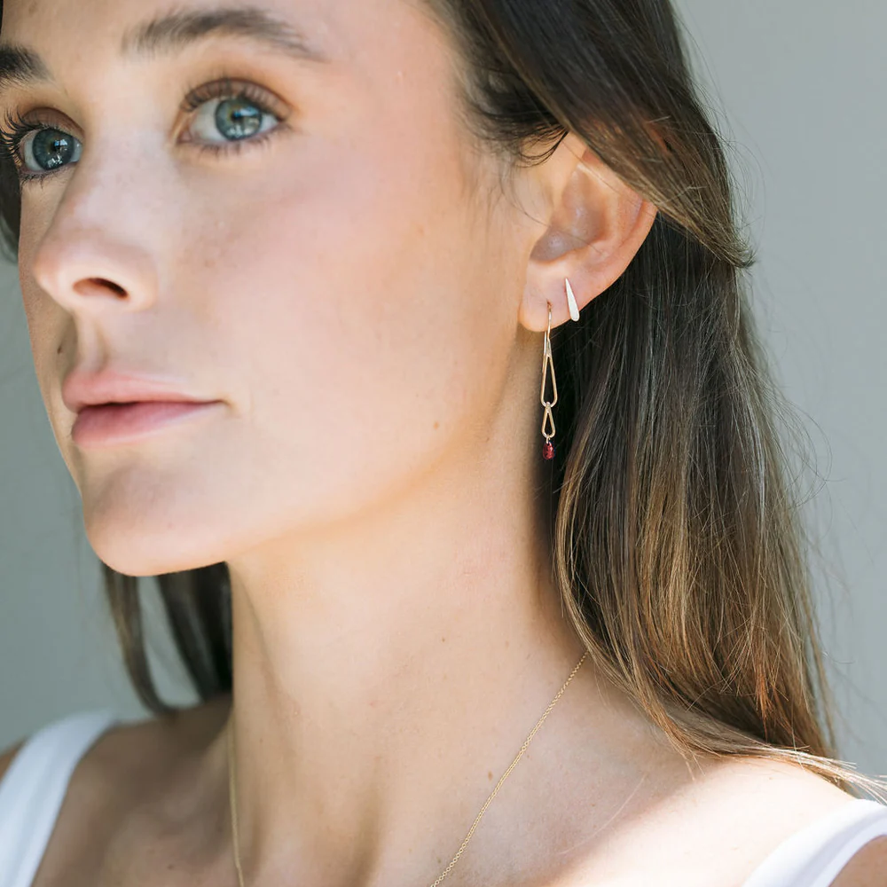 Garnet Droplet Duo Dangles