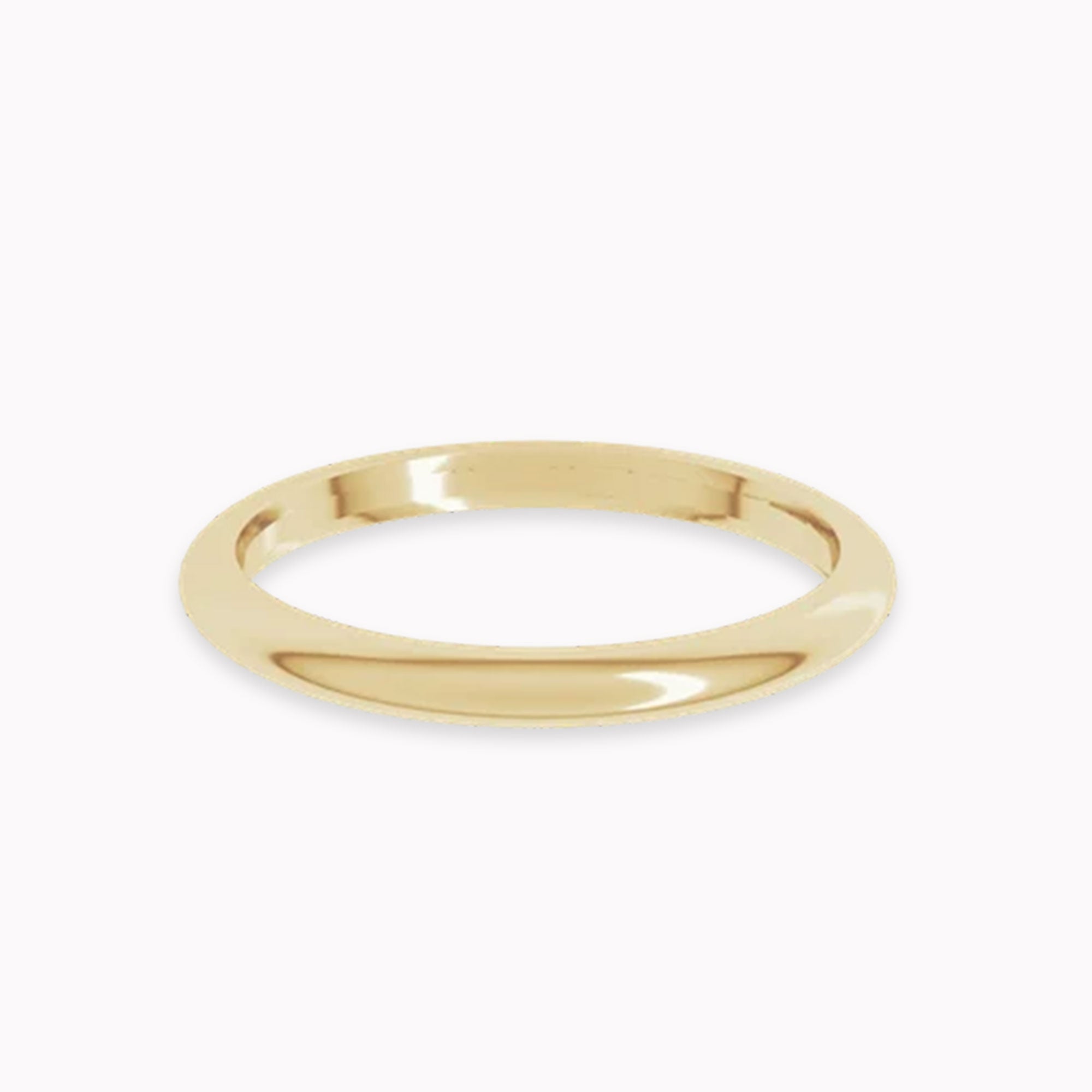 2mm Comfort Fit Half Round Band