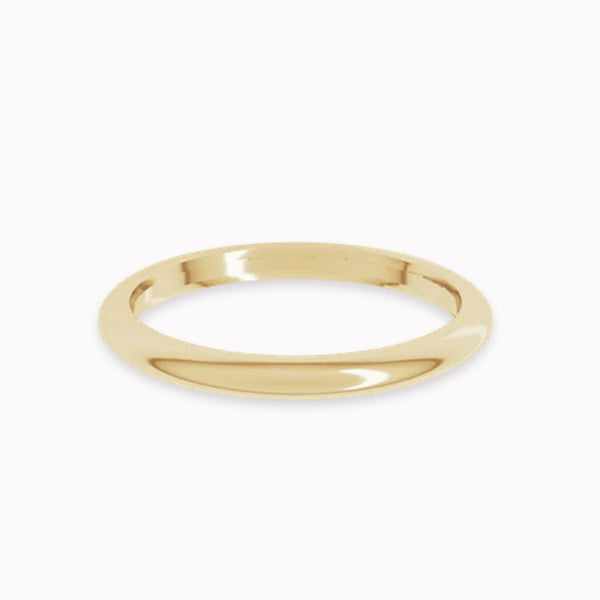 2mm Comfort Fit Half Round Band