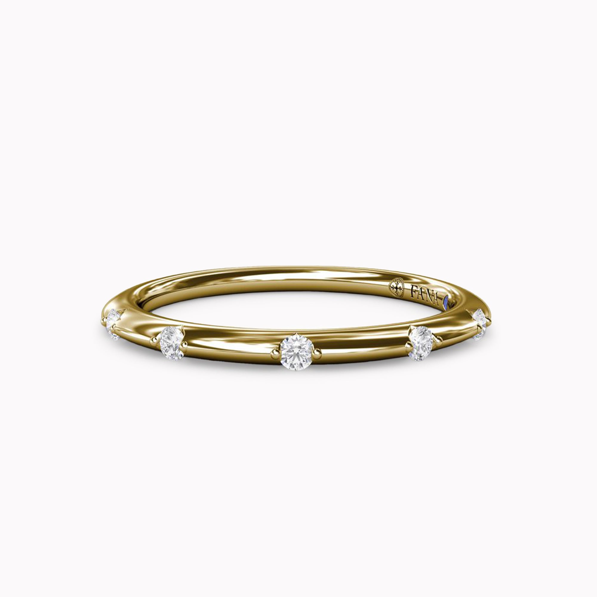 Raindrop Diamond Wedding Band