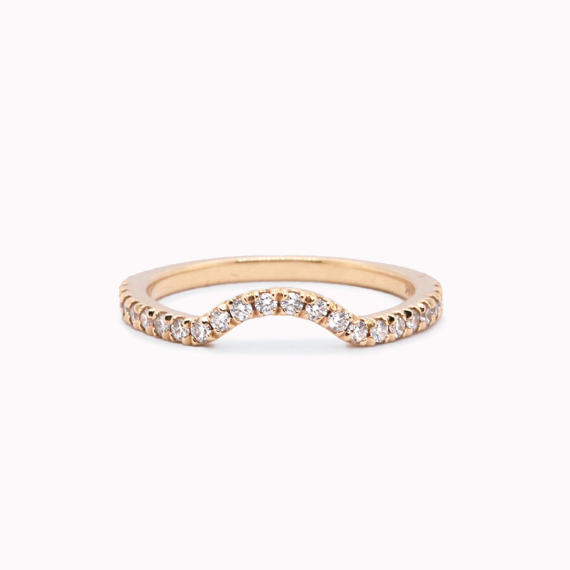 Diamond French-Set Contour Band