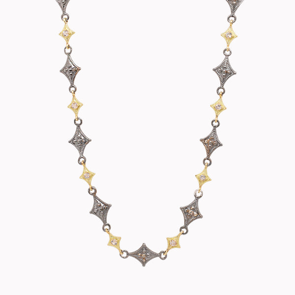 Old World Morganite Crivelli Linked Chain Necklace