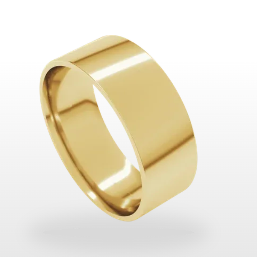 Comfort Fit Flat Cigar Band 7mm