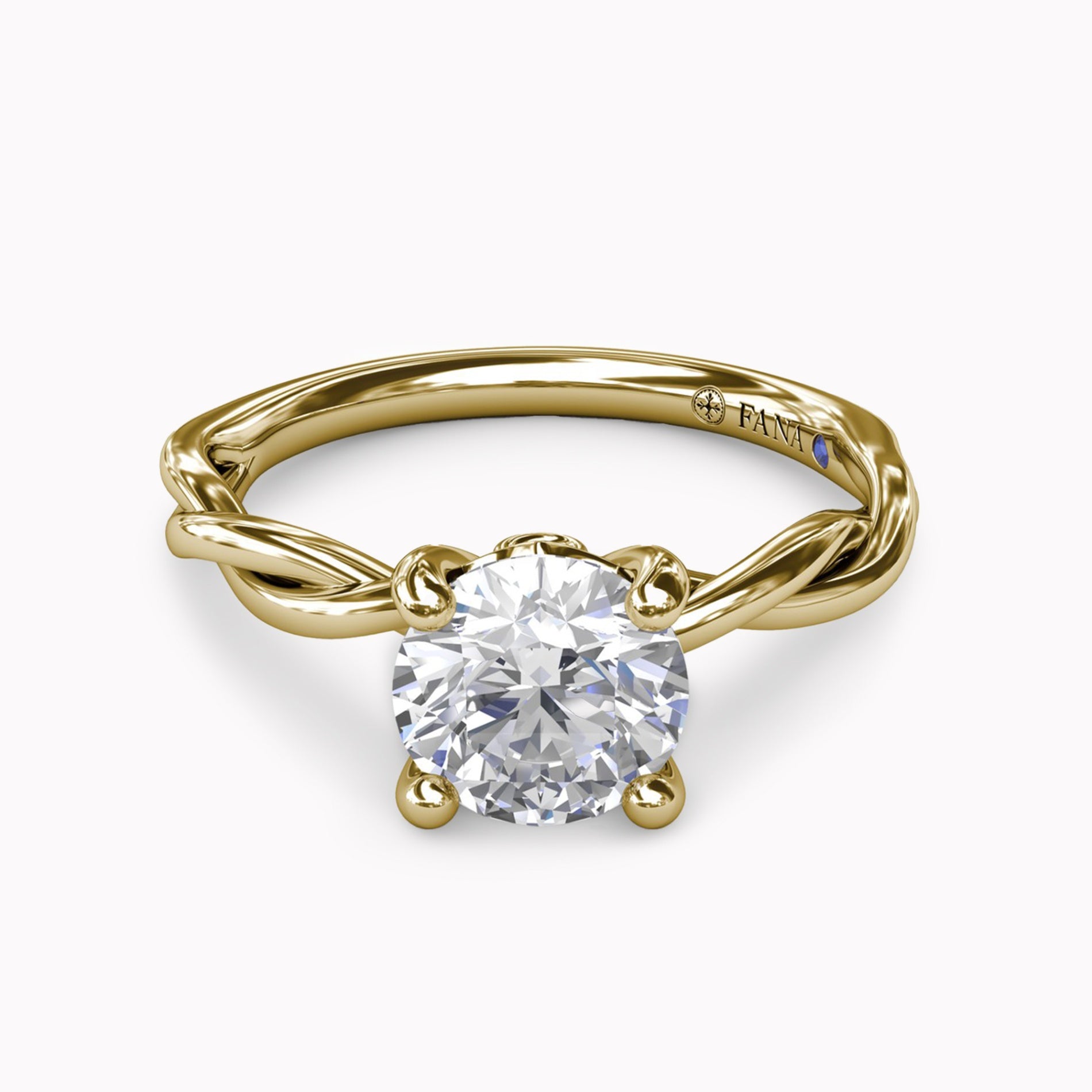 Prong-Set Twisted Engagement Ring Setting