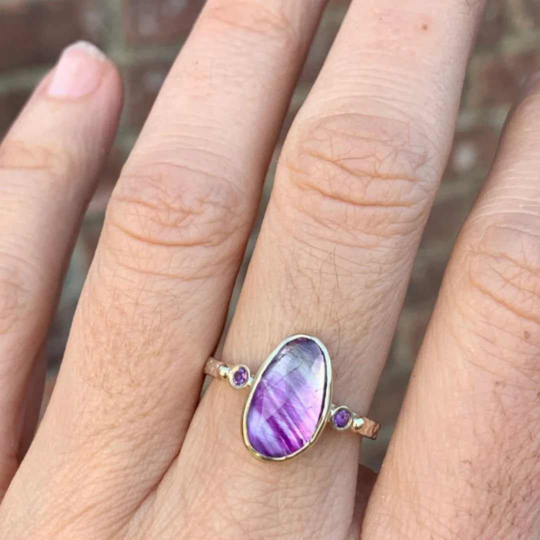 Striped Amethyst Ring