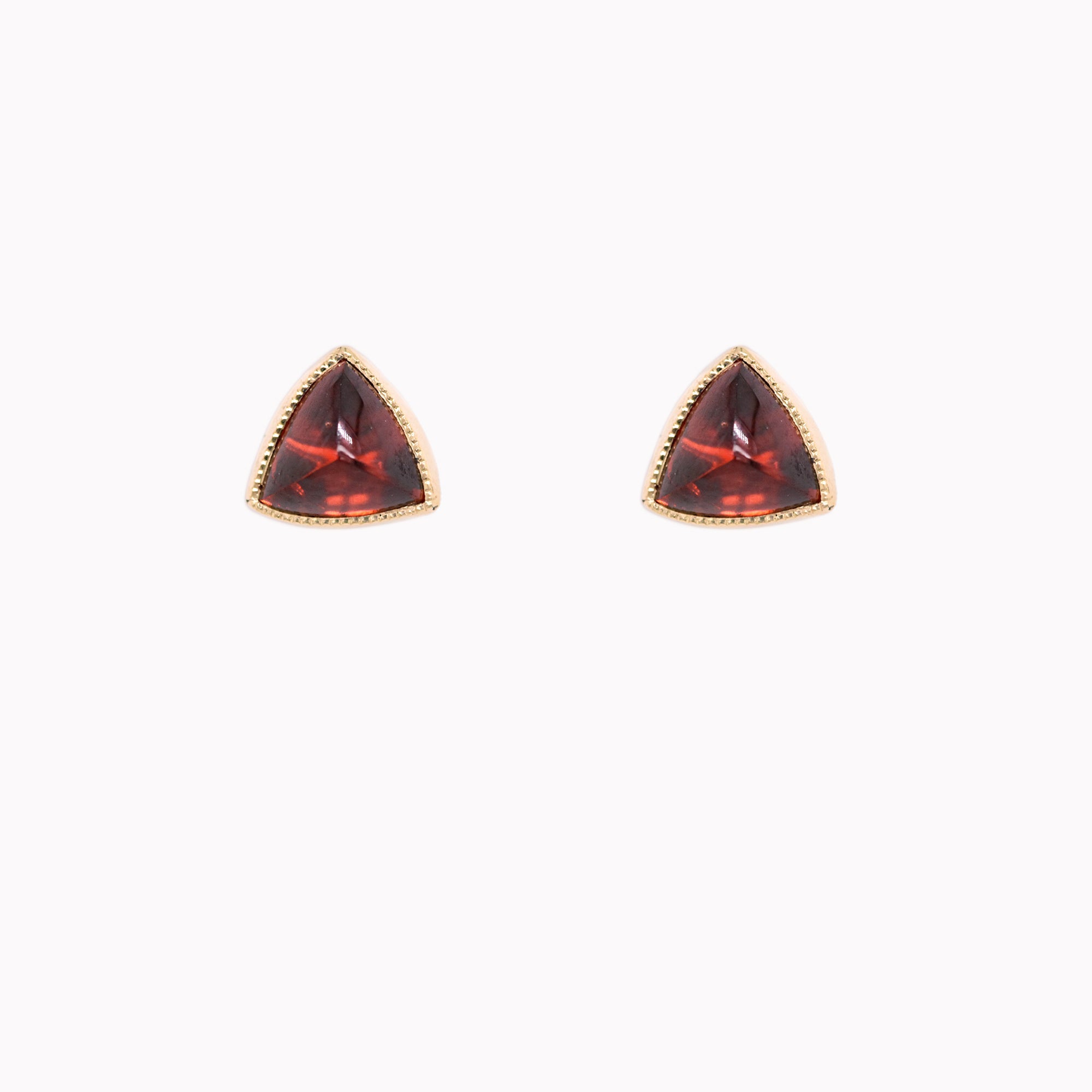 Triangle Garnet Juicy Studs