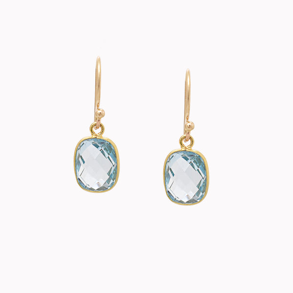 Blue Topaz Drop Earrings