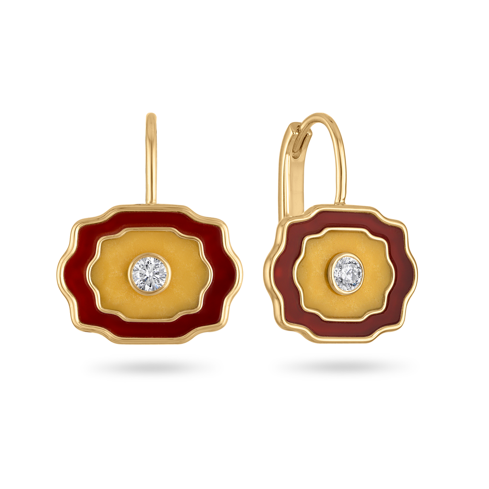 Agate & Jade Buckle Earrings