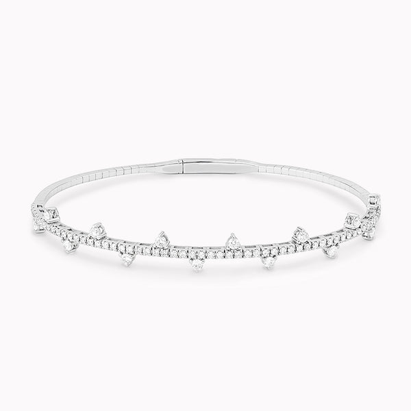 Alternating Diamond Cuff Bracelet