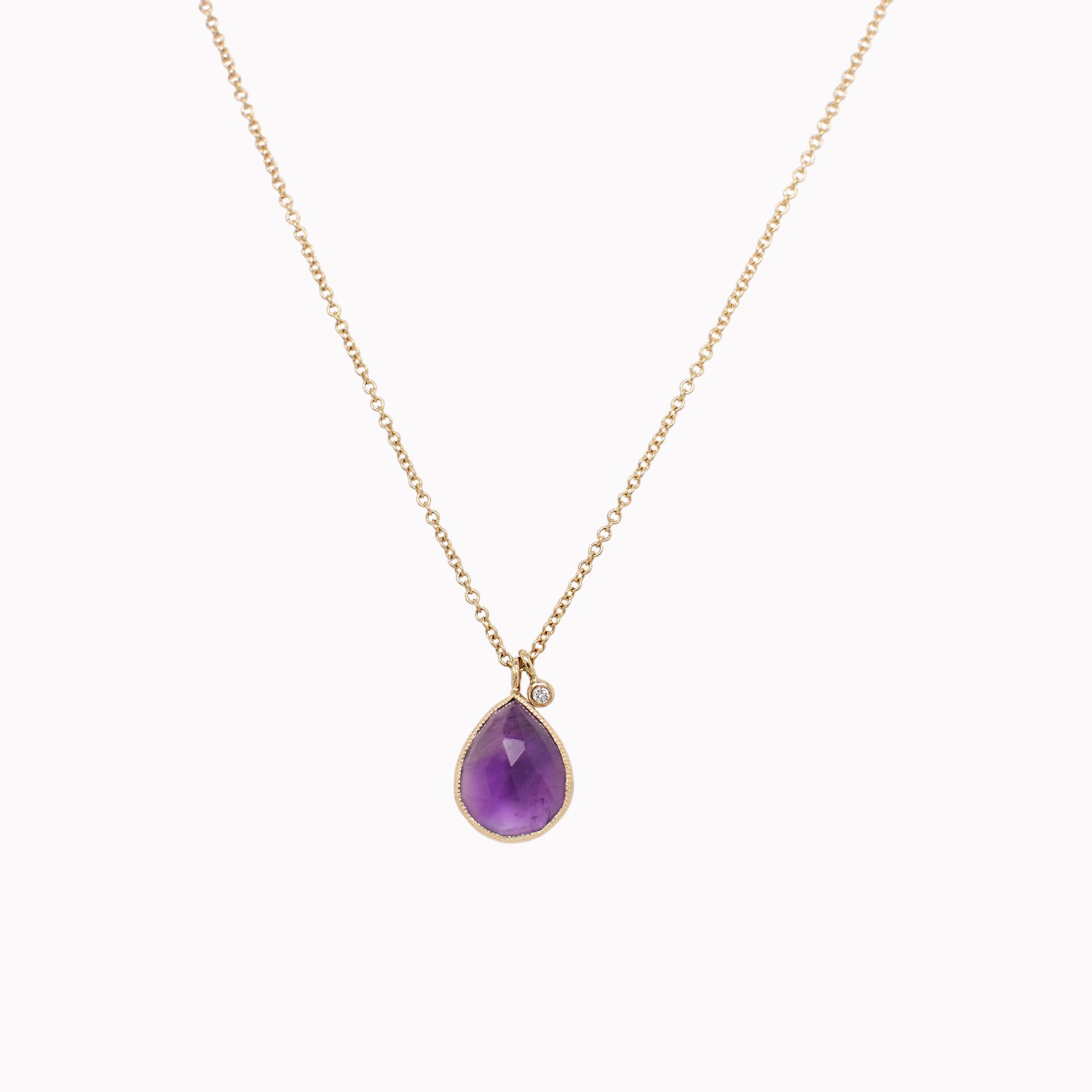 Pear Amethyst Juicy Drop Necklace