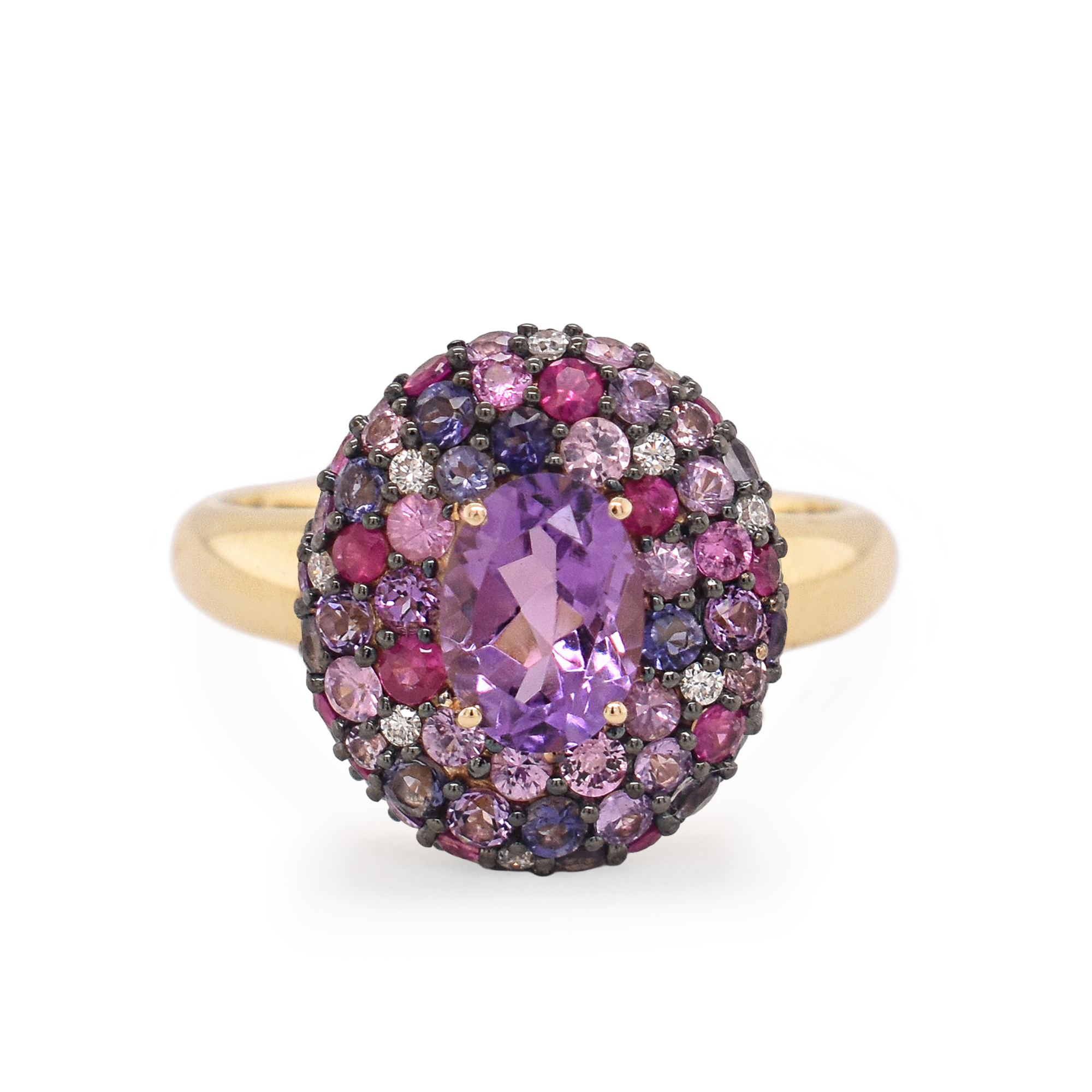 Mosaic Purple Gemstone Ring