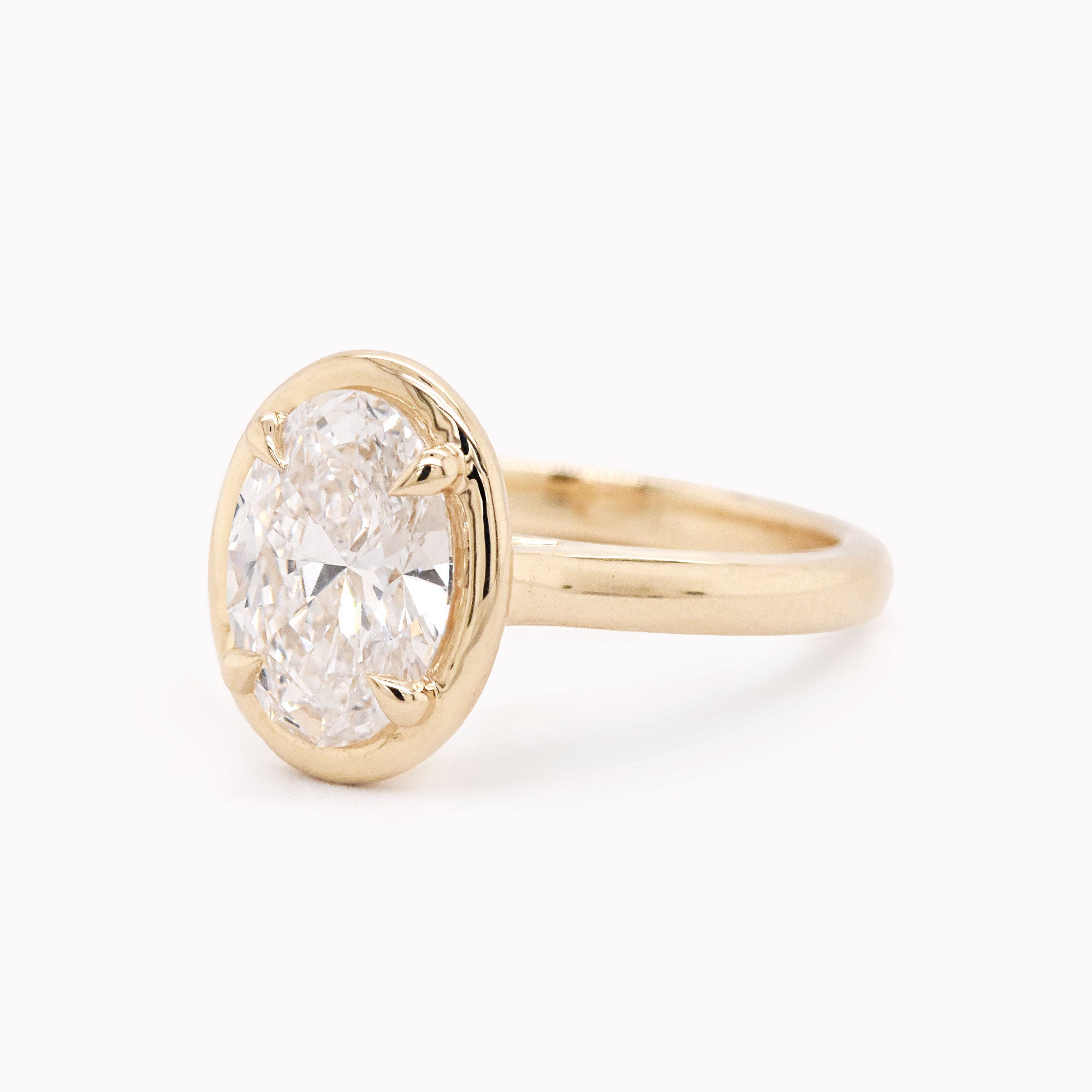 Ashton 2.07ct Lab Grown Oval Diamond Engagement Ring