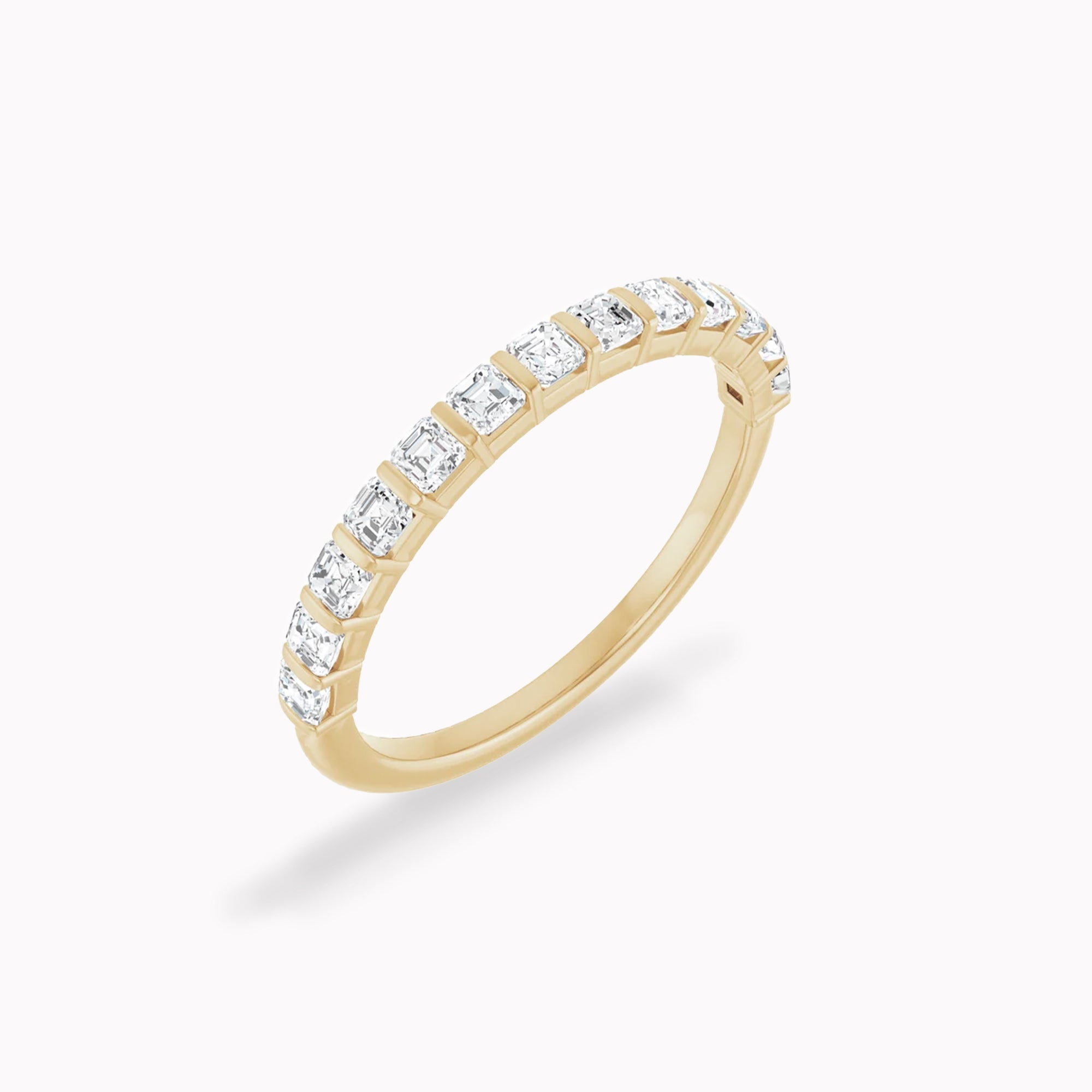 Half Eternity Asscher Lab Grown Diamond Band