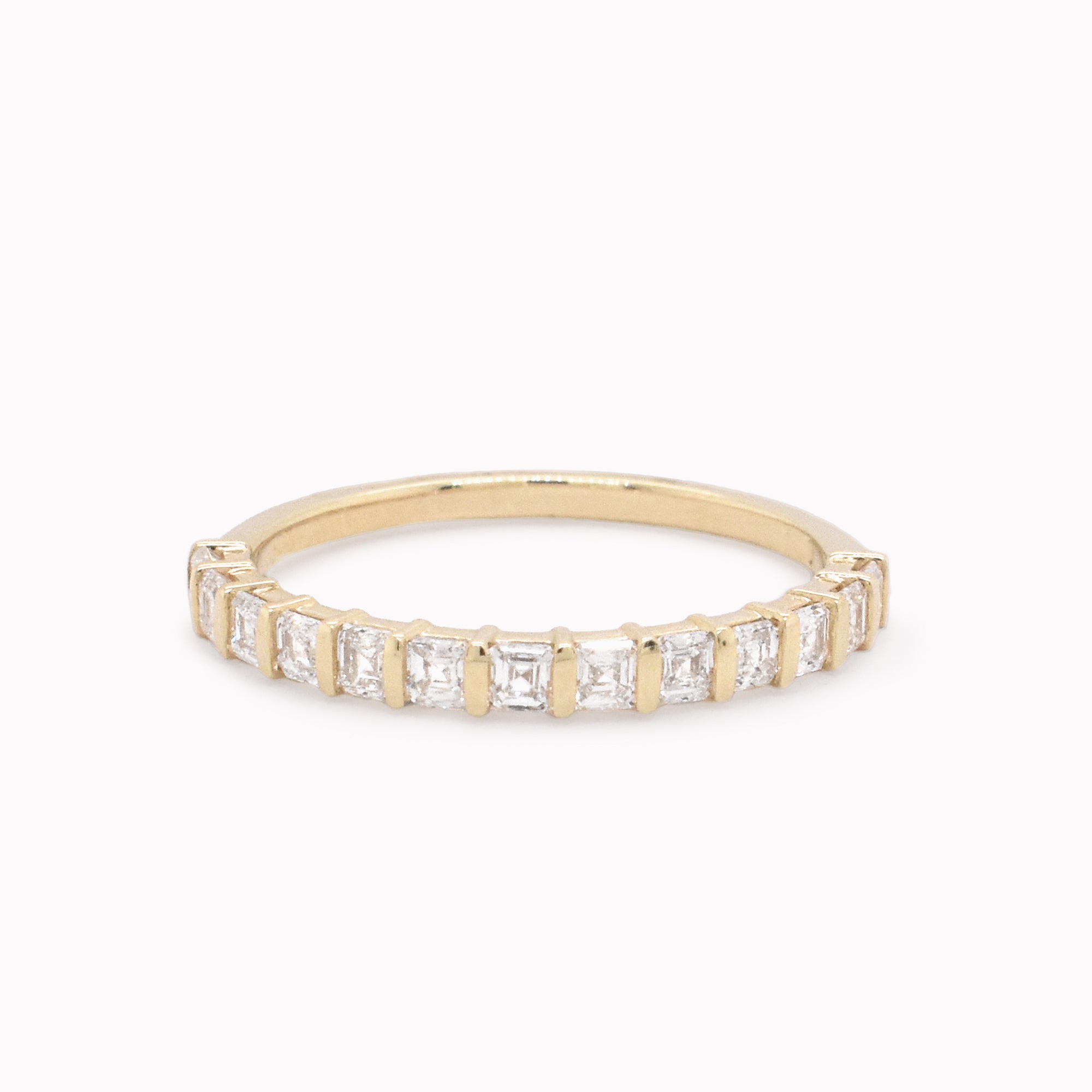 Half Eternity Asscher Lab Grown Diamond Band