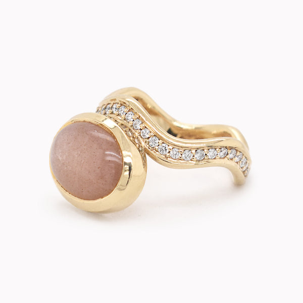 Aurora Pink Moonstone Ring