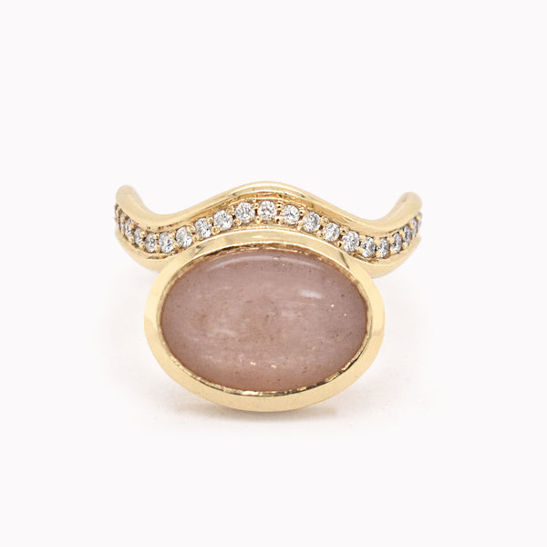 Aurora Pink Moonstone Ring