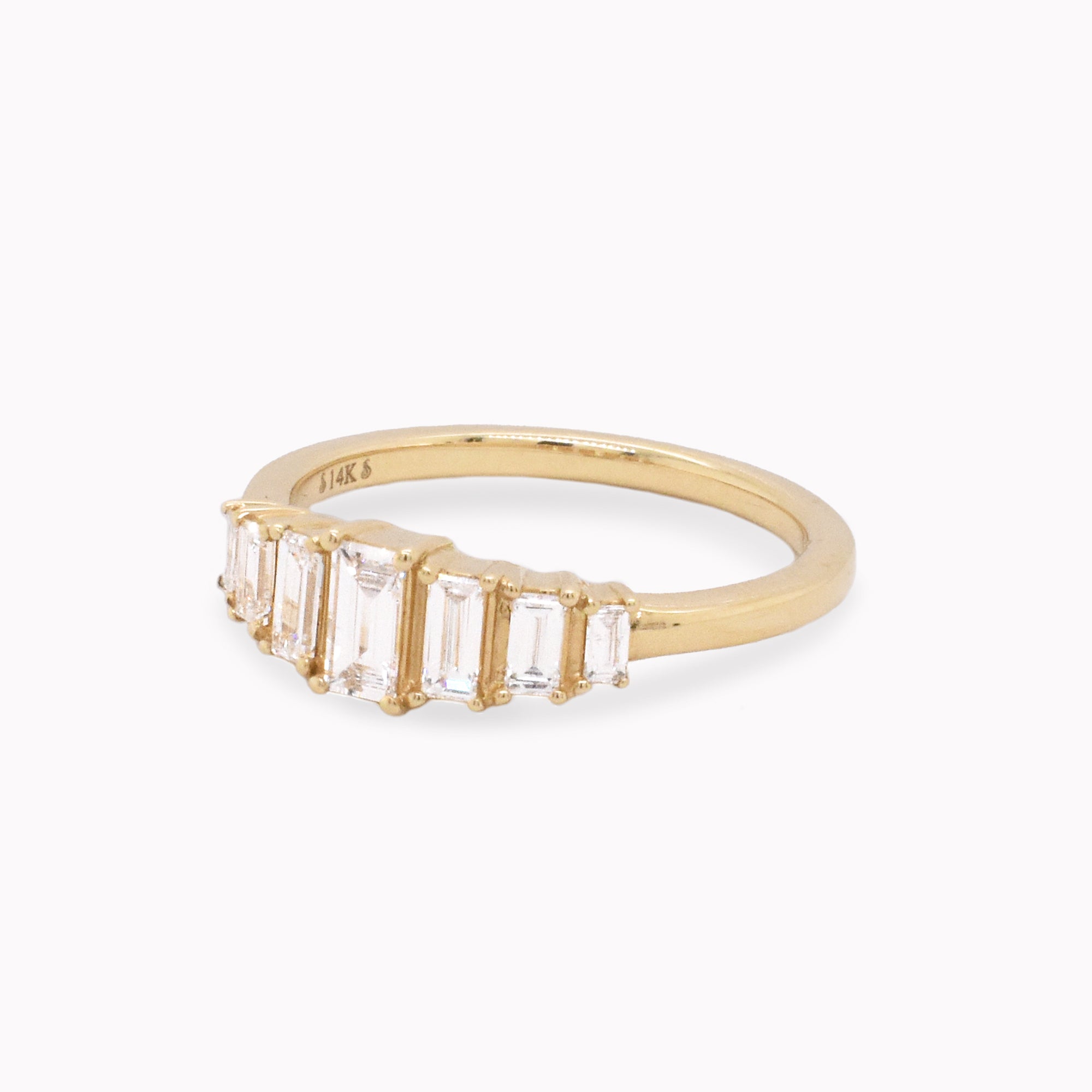 Deco Tapered Baguette Diamond Ring