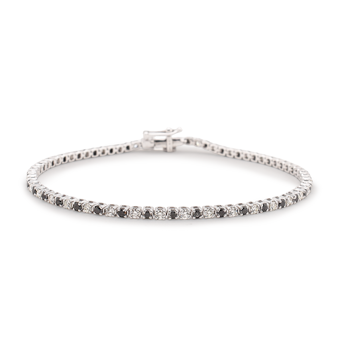 Black & White Diamond Tennis Bracelet 2.25ct