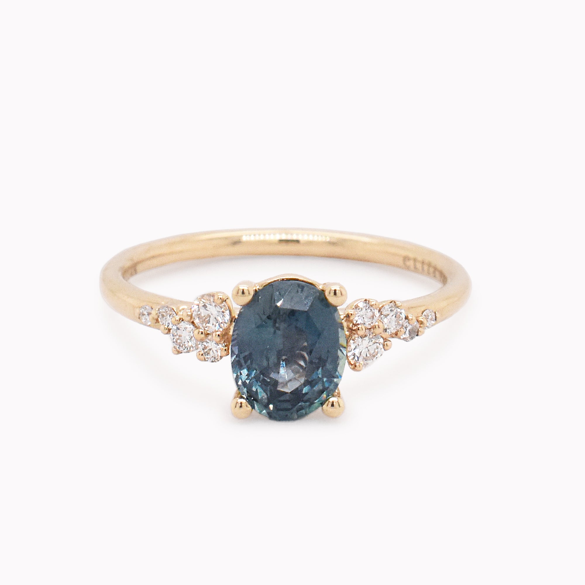 Finley 1.28ct Oval Blue Sapphire Engagement Ring