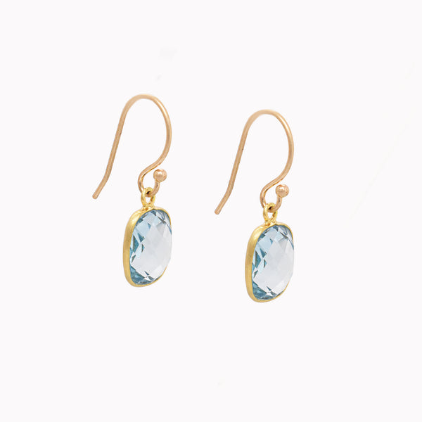 Blue Topaz Drop Earrings