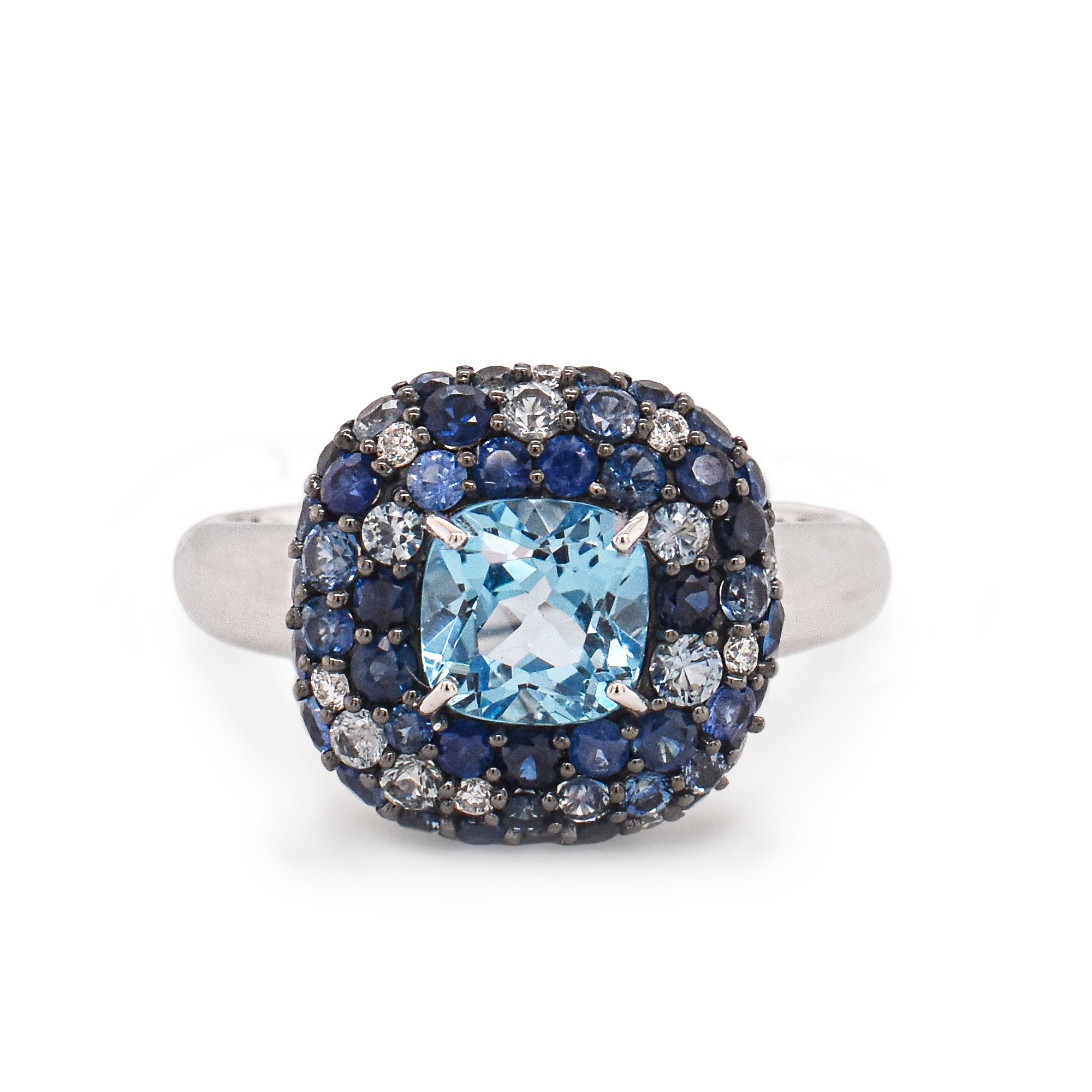 Mosaic Blue Gemstone Ring