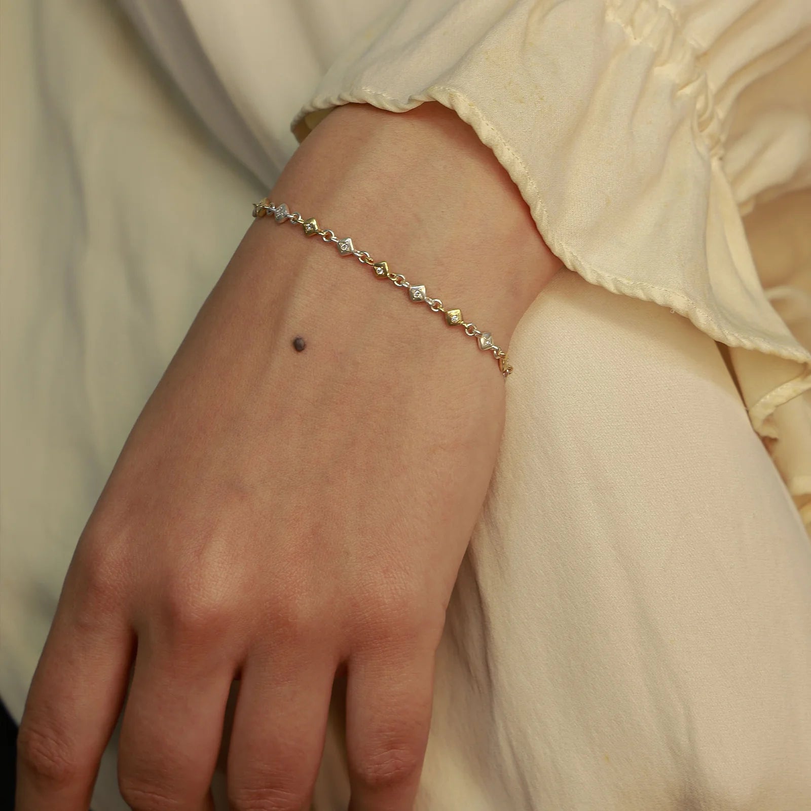 Mixed Metal Charm Bracelet