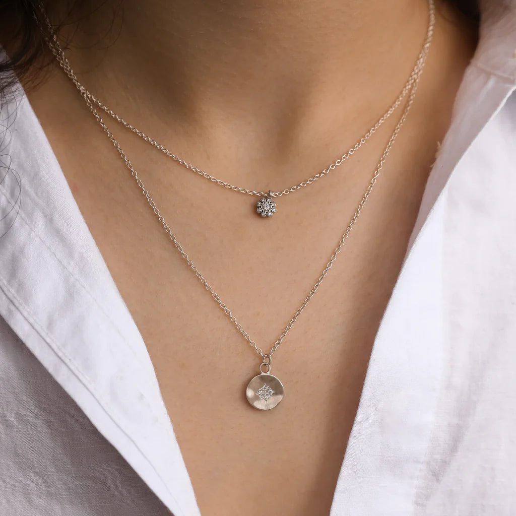 Moonflower Charm Pendant Necklace