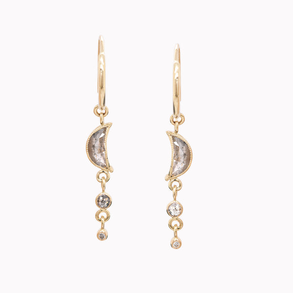 Diamond Celestial Balance Dangle Earrings