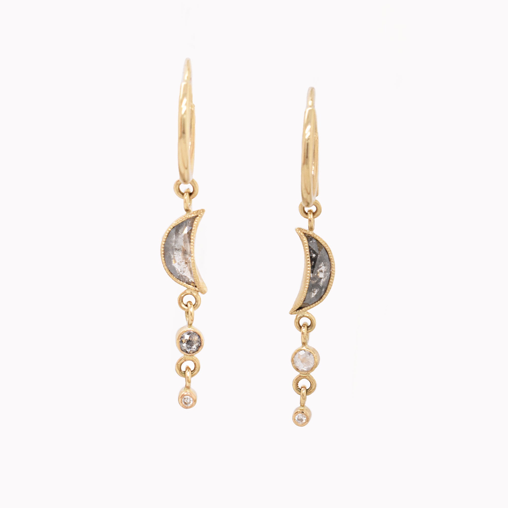 Diamond Celestial Balance Dangle Earrings