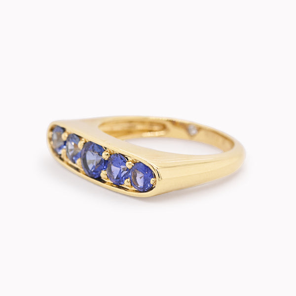 Ceylon Sapphire Row Ring