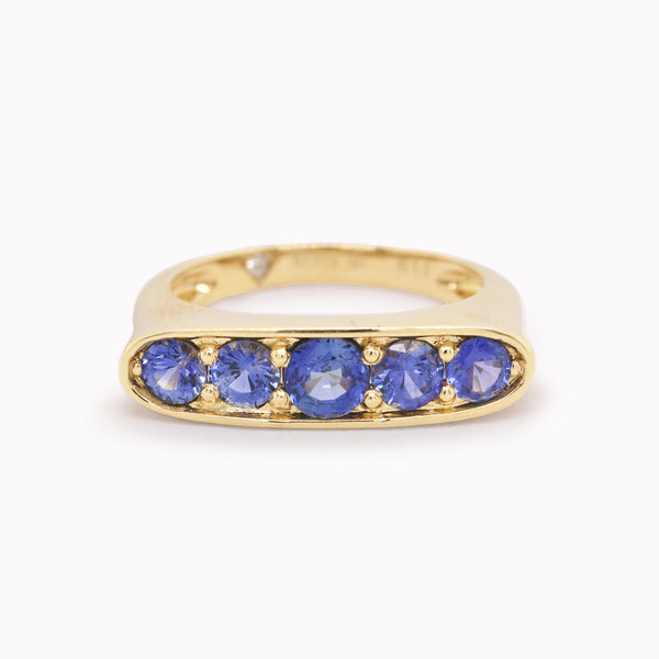 Ceylon Sapphire Row Ring