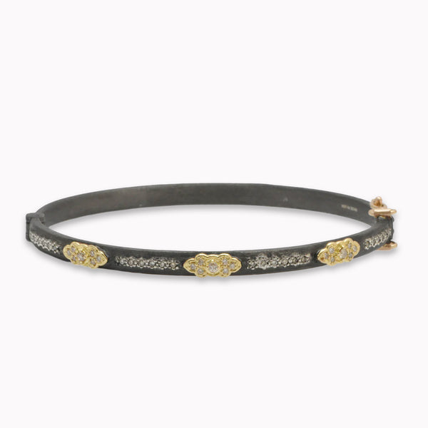 Pavé Champagne Diamonds Bangle Bracelet