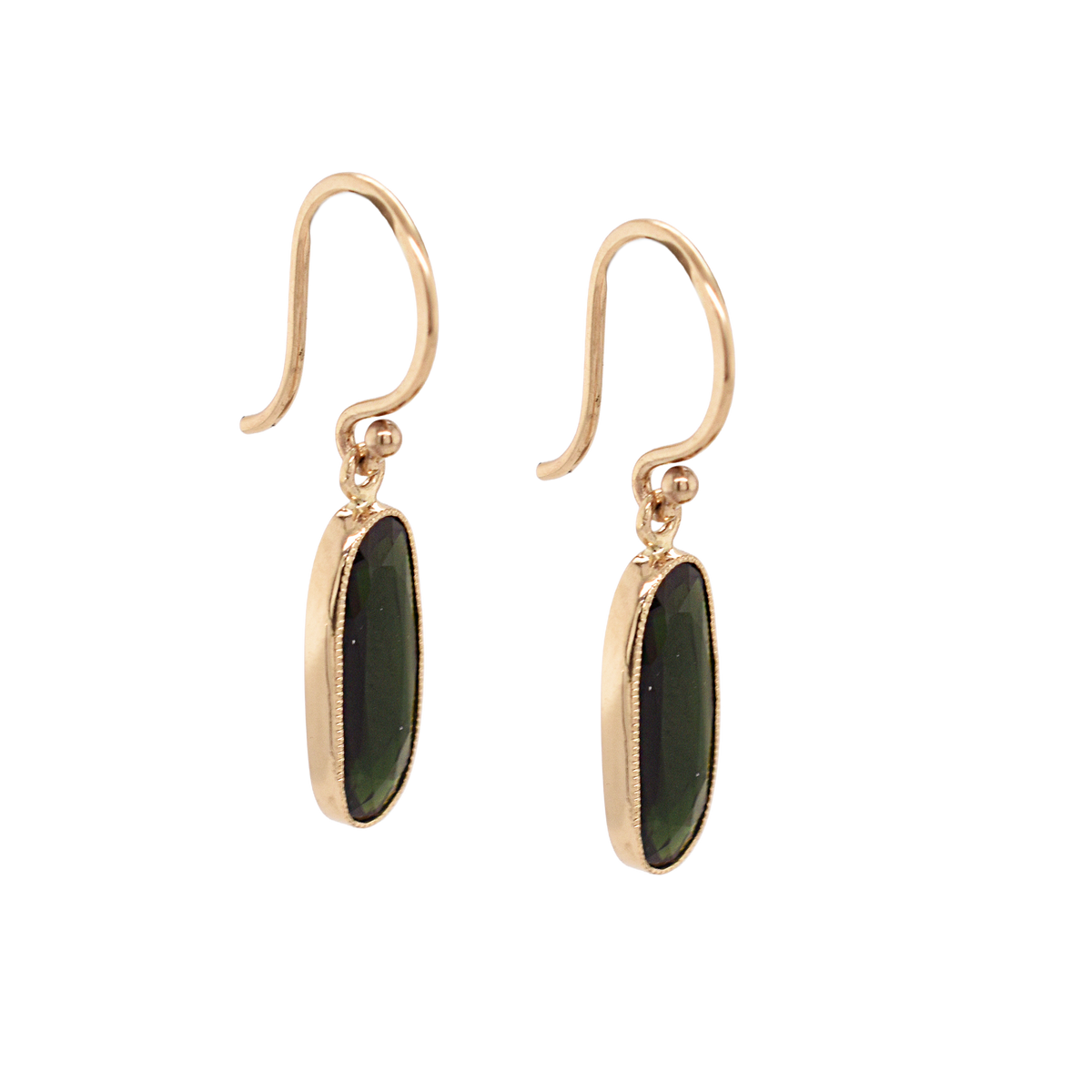 Juicy Green Tourmaline Dangle Earrings