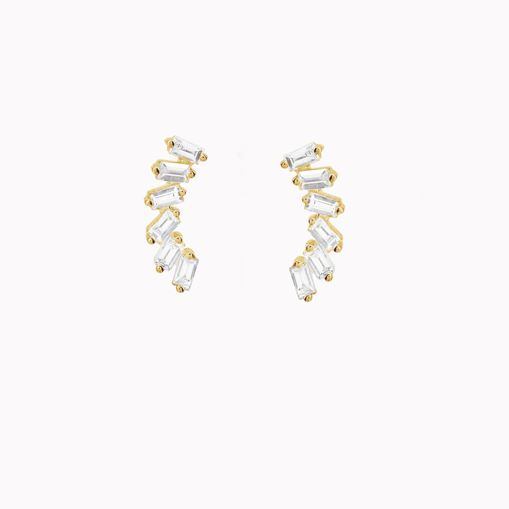 Curved Baguette Studs