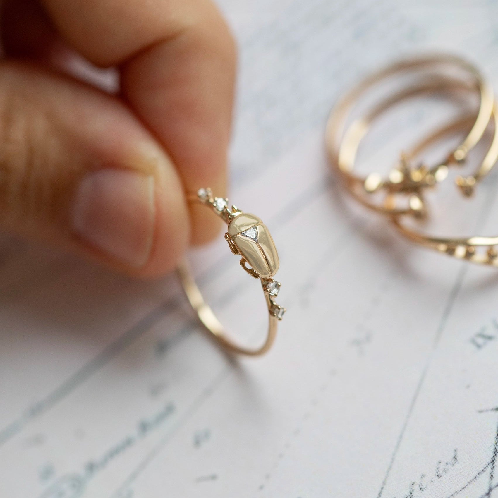 Baby Scarab Ring
