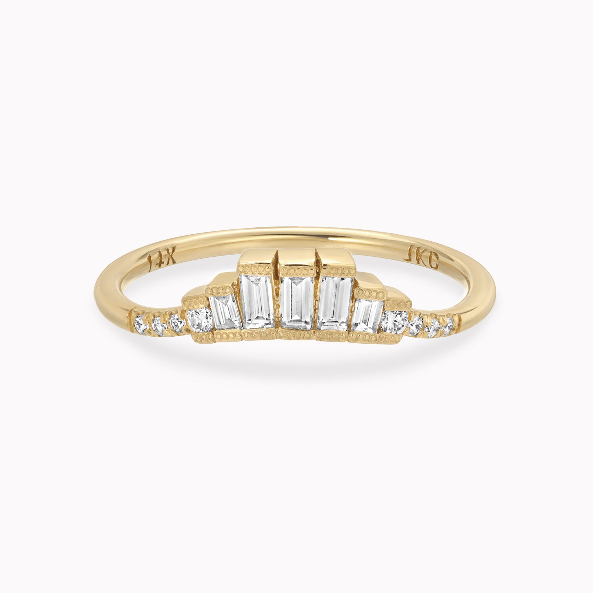 Diamond Baguette Crown Arch Band