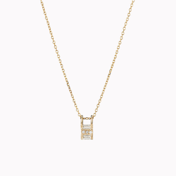 Diamond Baguette Reflection Necklace