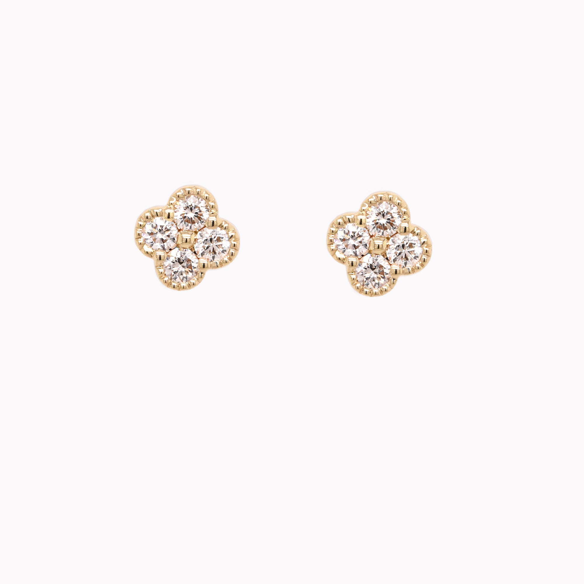 Diamond Clover Studs