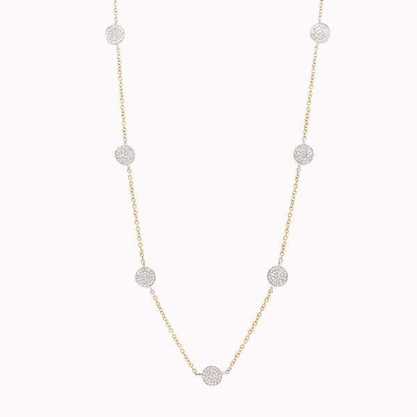 Eternity Diamond Disc Necklace