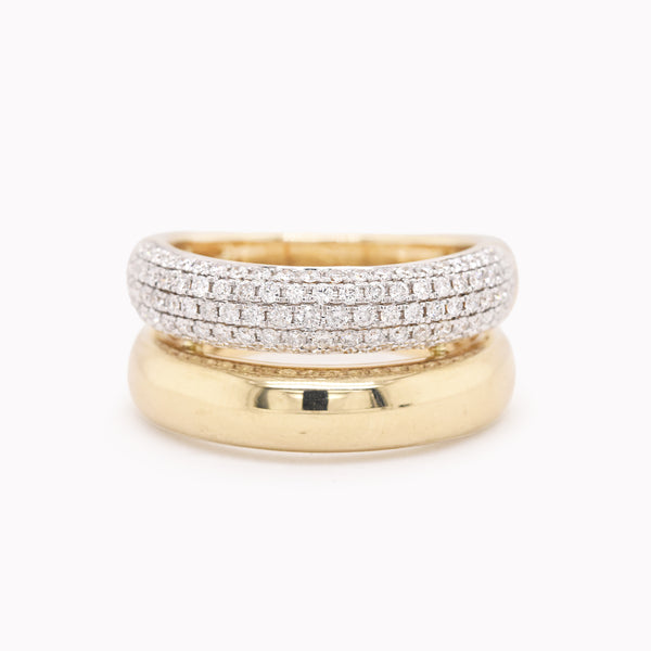 Pavé Diamond Double Dome Band