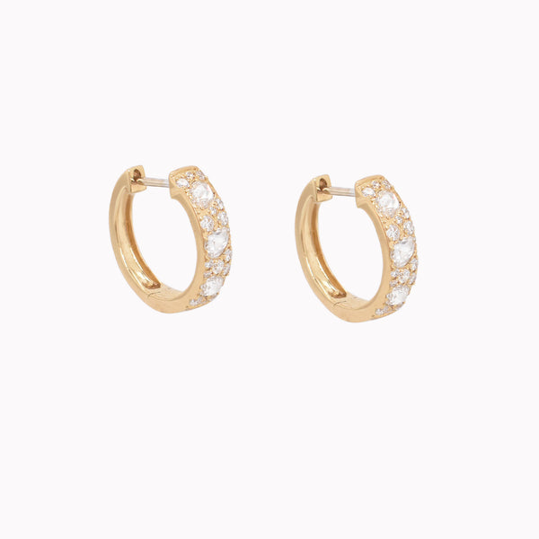 Cosmos Diamond Hoop Earrings