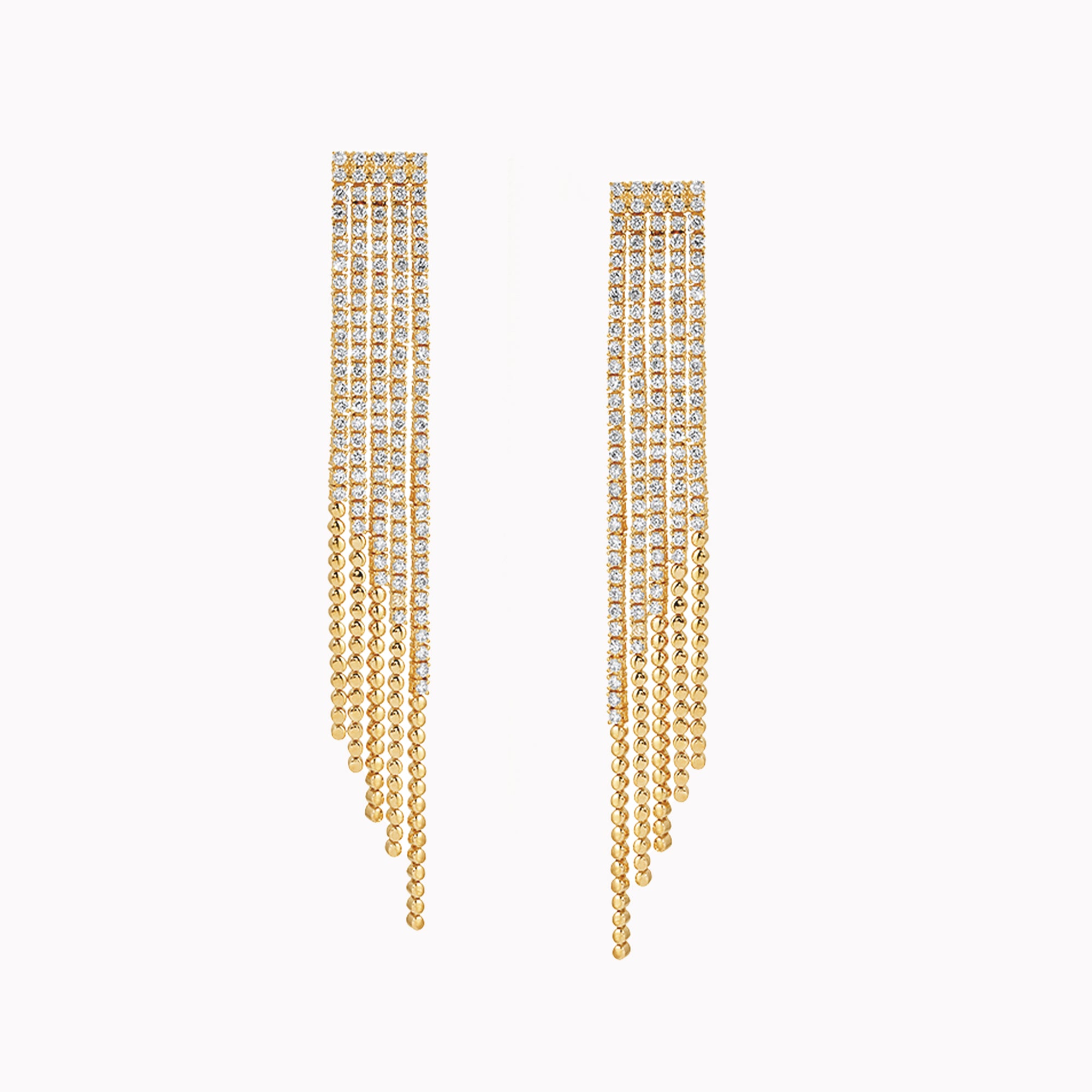 Diamond Waterfall Fringe Earrings