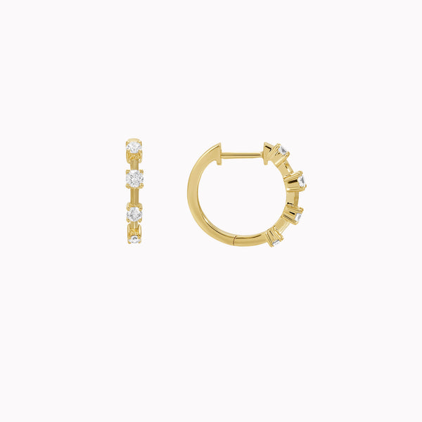 Diamond Huggie Hoops