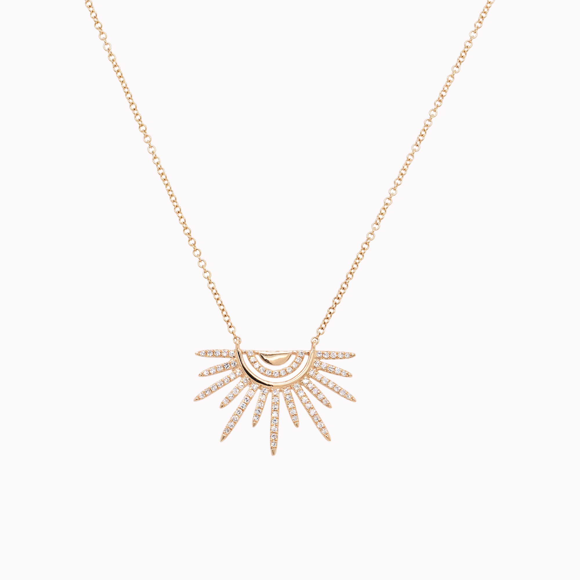 Diamond Sunrise Burst Necklace